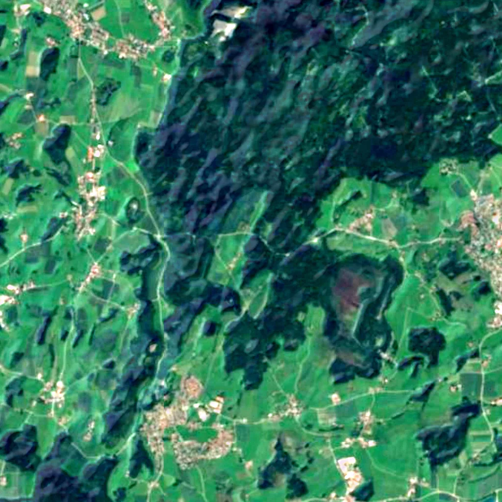 Altdorf Forest seen from above (Sentinel-2)