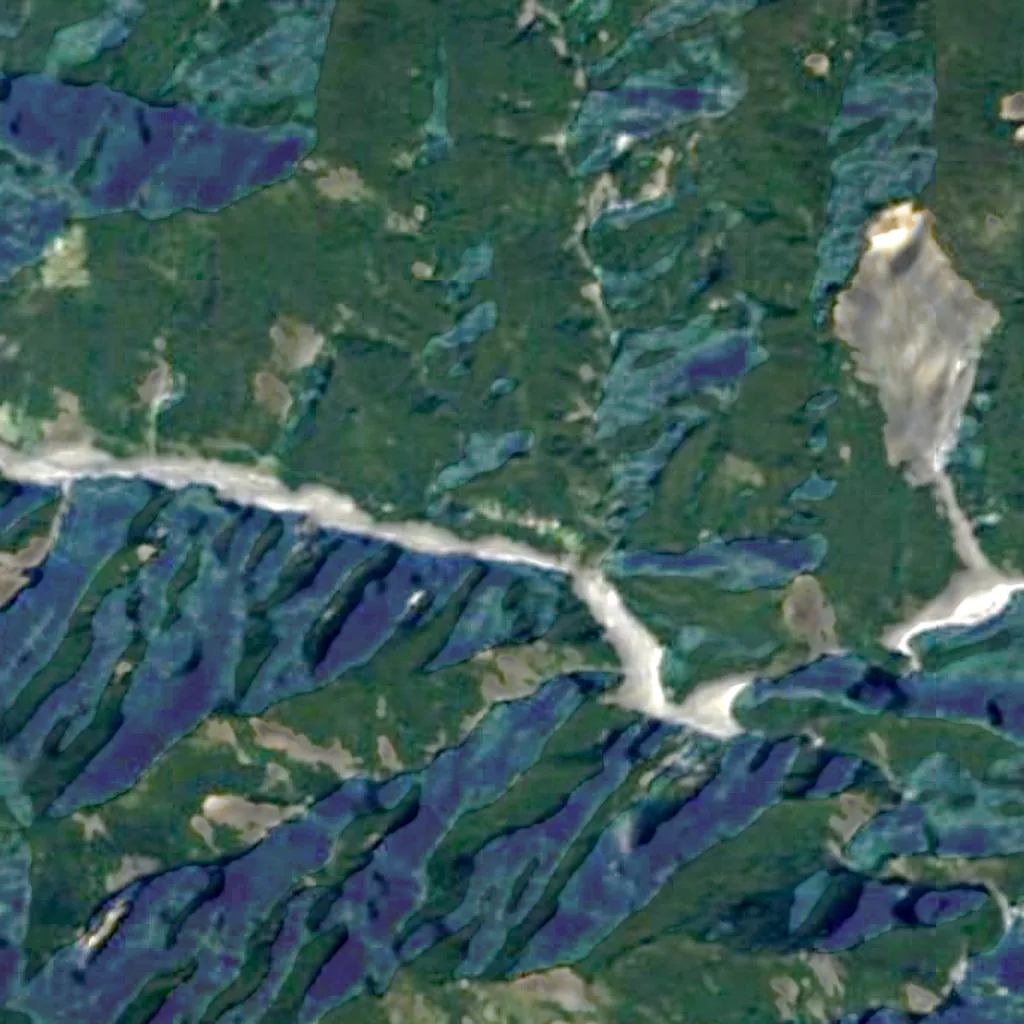 Aowanda National Forest Recreation Area seen from above (Sentinel-2)