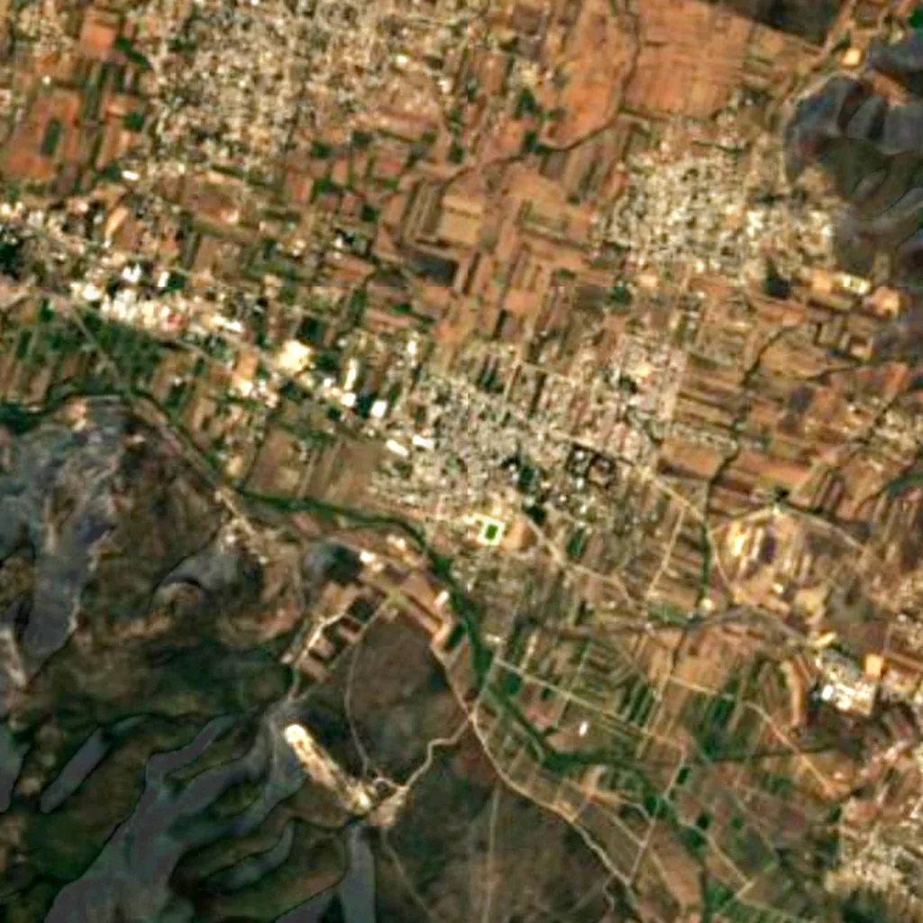 Árbol del Tule seen from above (Sentinel-2)