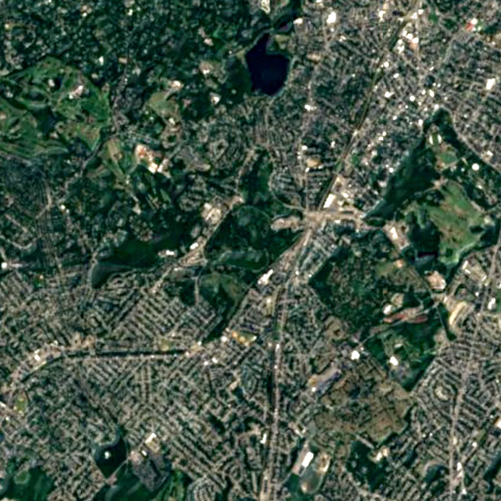 Arnold Arboretum seen from above (Sentinel-2)