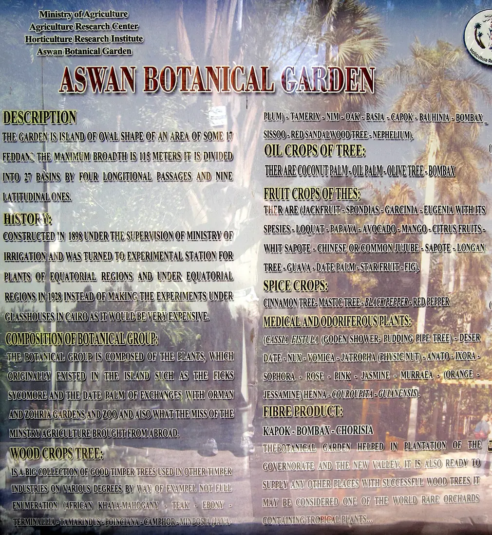 Aswan Botanical Garden 01