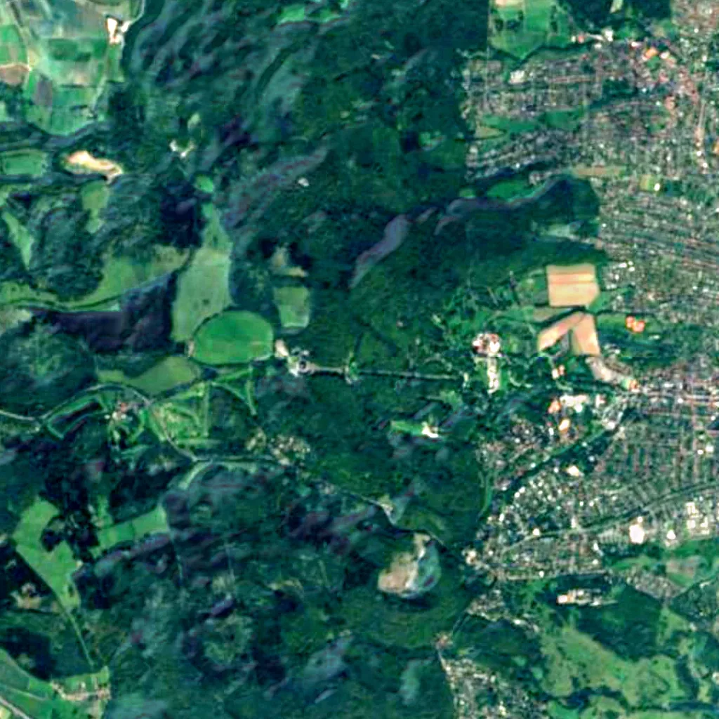 Bergpark Wilhelmshöhe seen from above (Sentinel-2)
