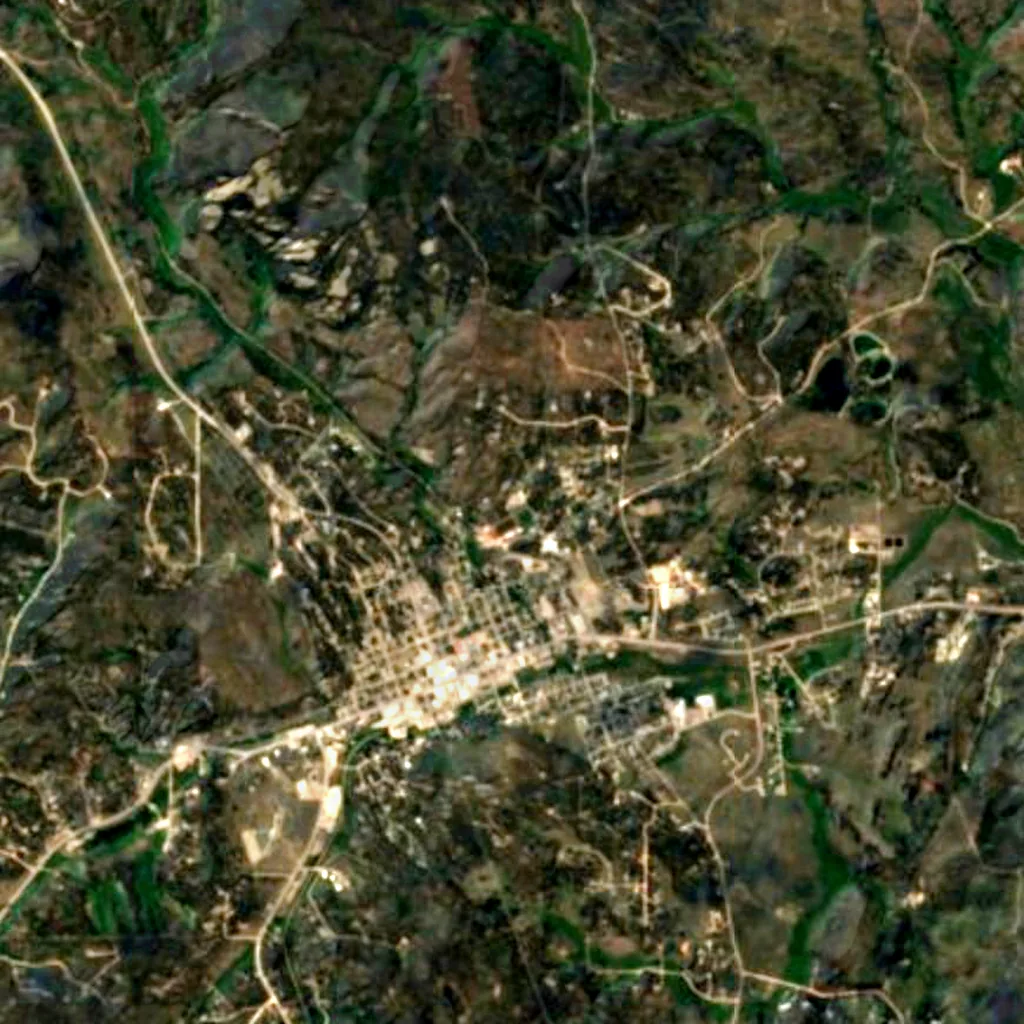 Black Hills National Forest seen from above (Sentinel-2)