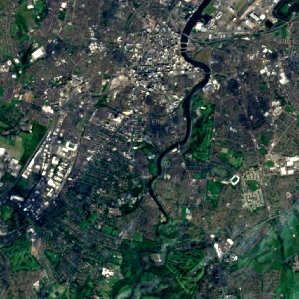 Botanic Gardens seen from above (Sentinel-2)
