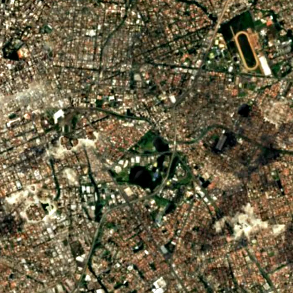 Botanical Garden of Curitiba seen from above (Sentinel-2)