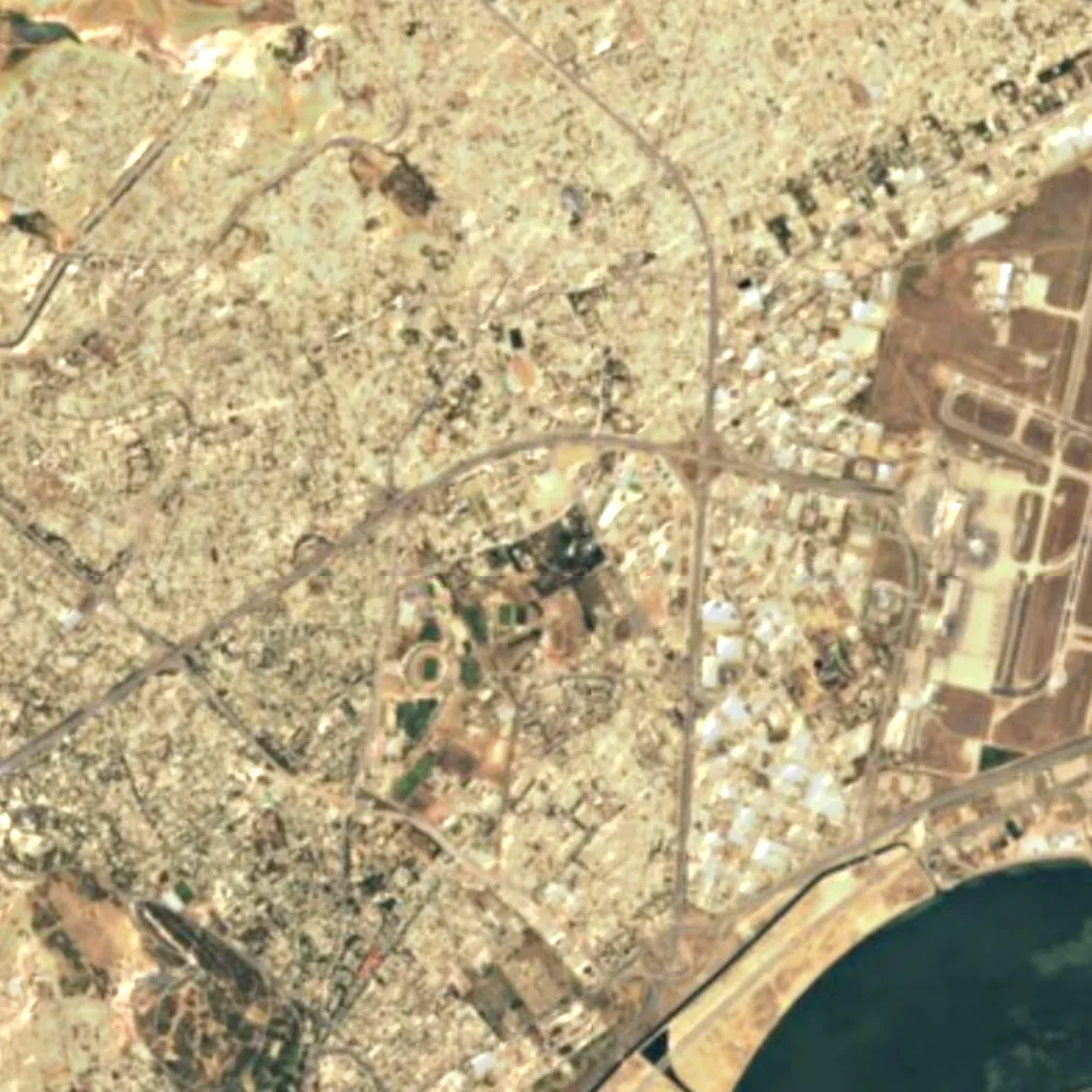 Botanical garden of Tunis seen from above (Sentinel-2)