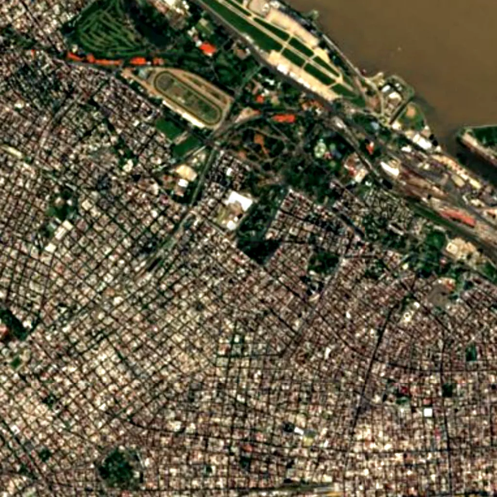 Buenos Aires Botanical Garden seen from above (Sentinel-2)