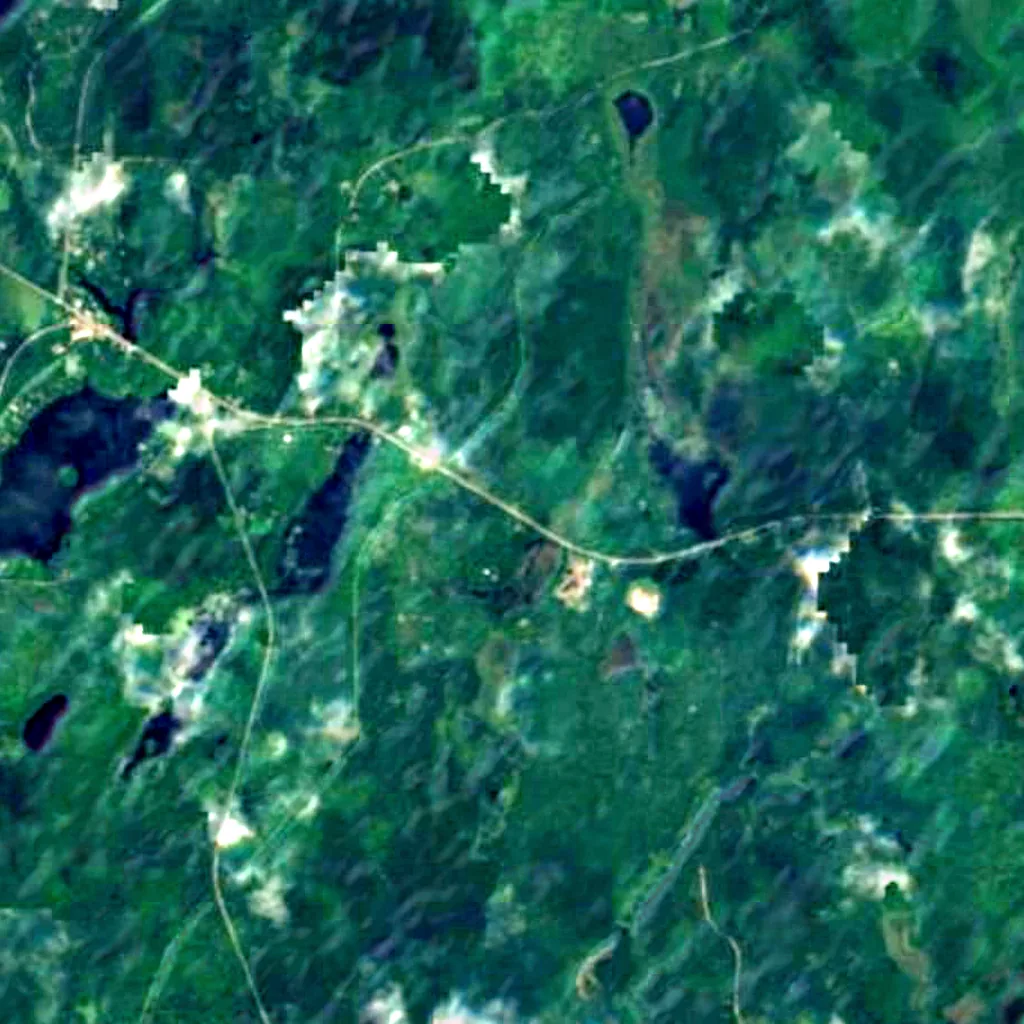 Chequamegon–Nicolet National Forest seen from above (Sentinel-2)