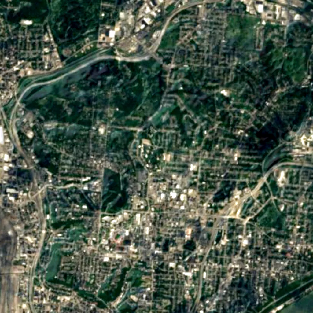 Cincinnati Zoo and Botanical Garden seen from above (Sentinel-2)