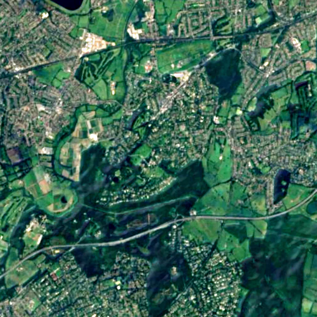 Claremont seen from above (Sentinel-2)