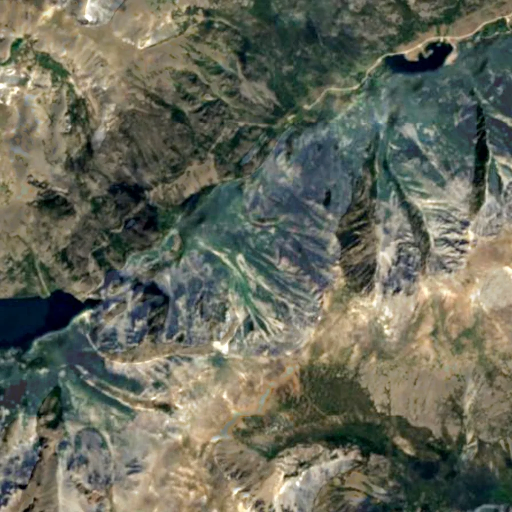 Custer National Forest seen from above (Sentinel-2)