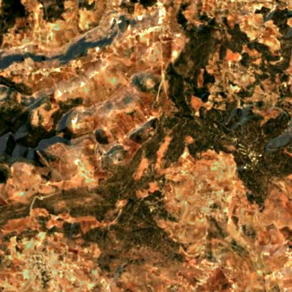 Dibeen Forest Reserve seen from above (Sentinel-2)