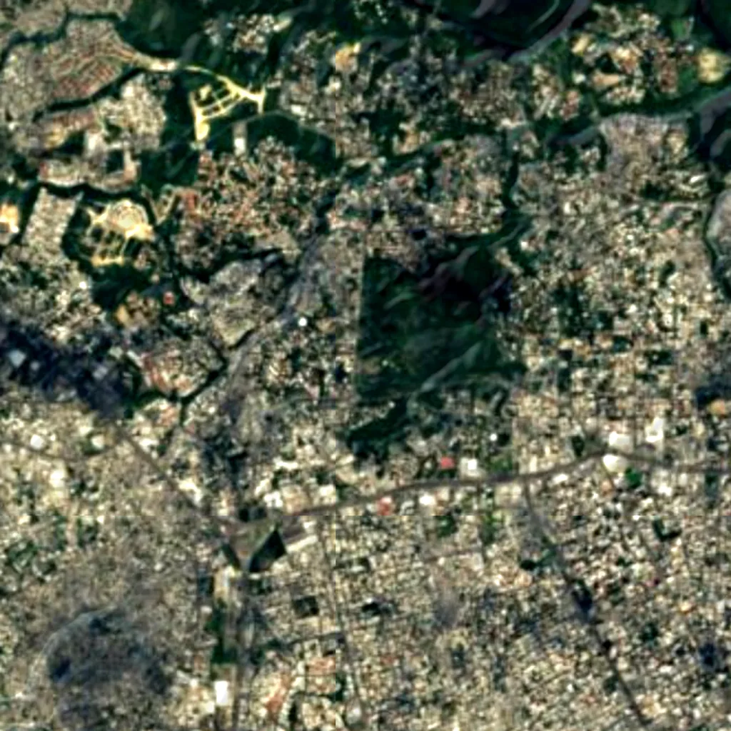 Dr. Rafael Ma. Moscoso National Botanical Garden seen from above (Sentinel-2)