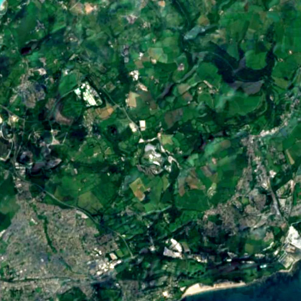 Eden Project seen from above (Sentinel-2)