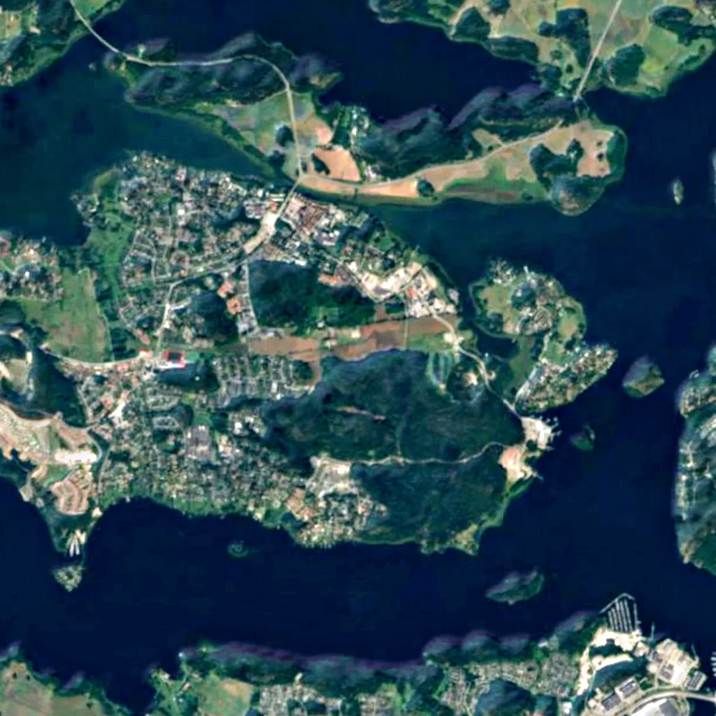 Ekeby oak tree seen from above (Sentinel-2)
