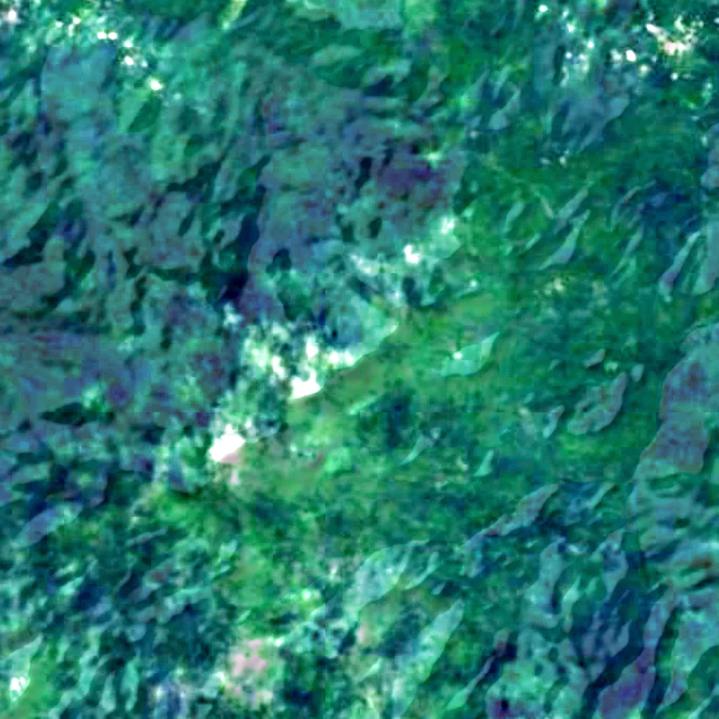 El Yunque National Forest seen from above (Sentinel-2)