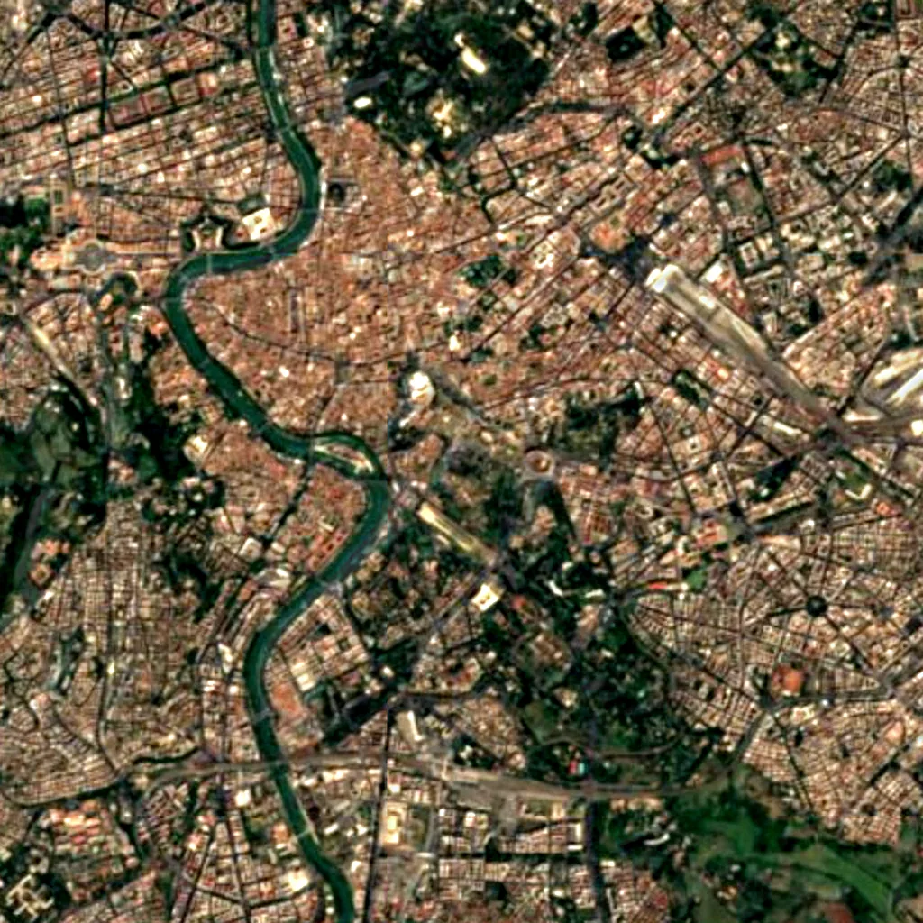 Farnese Gardens seen from above (Sentinel-2)