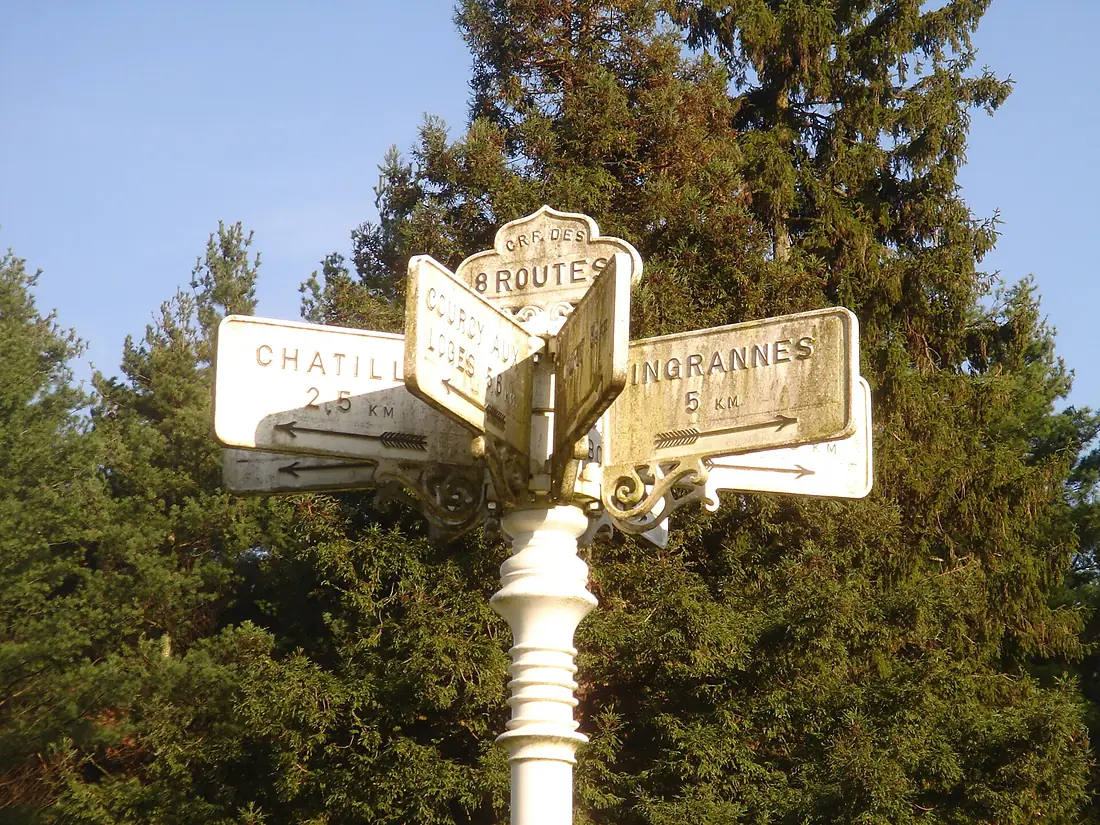 Carrefour des huit routes, forêt d'Orléans