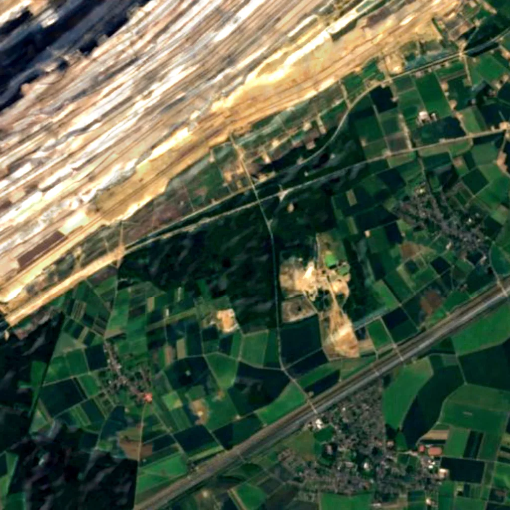 Hambach Forest seen from above (Sentinel-2)