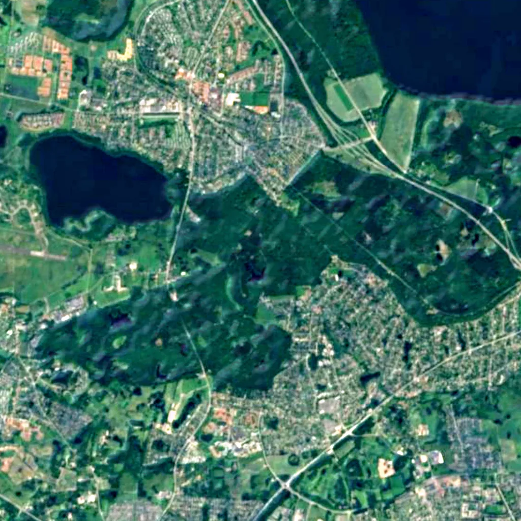 Hareskoven seen from above (Sentinel-2)