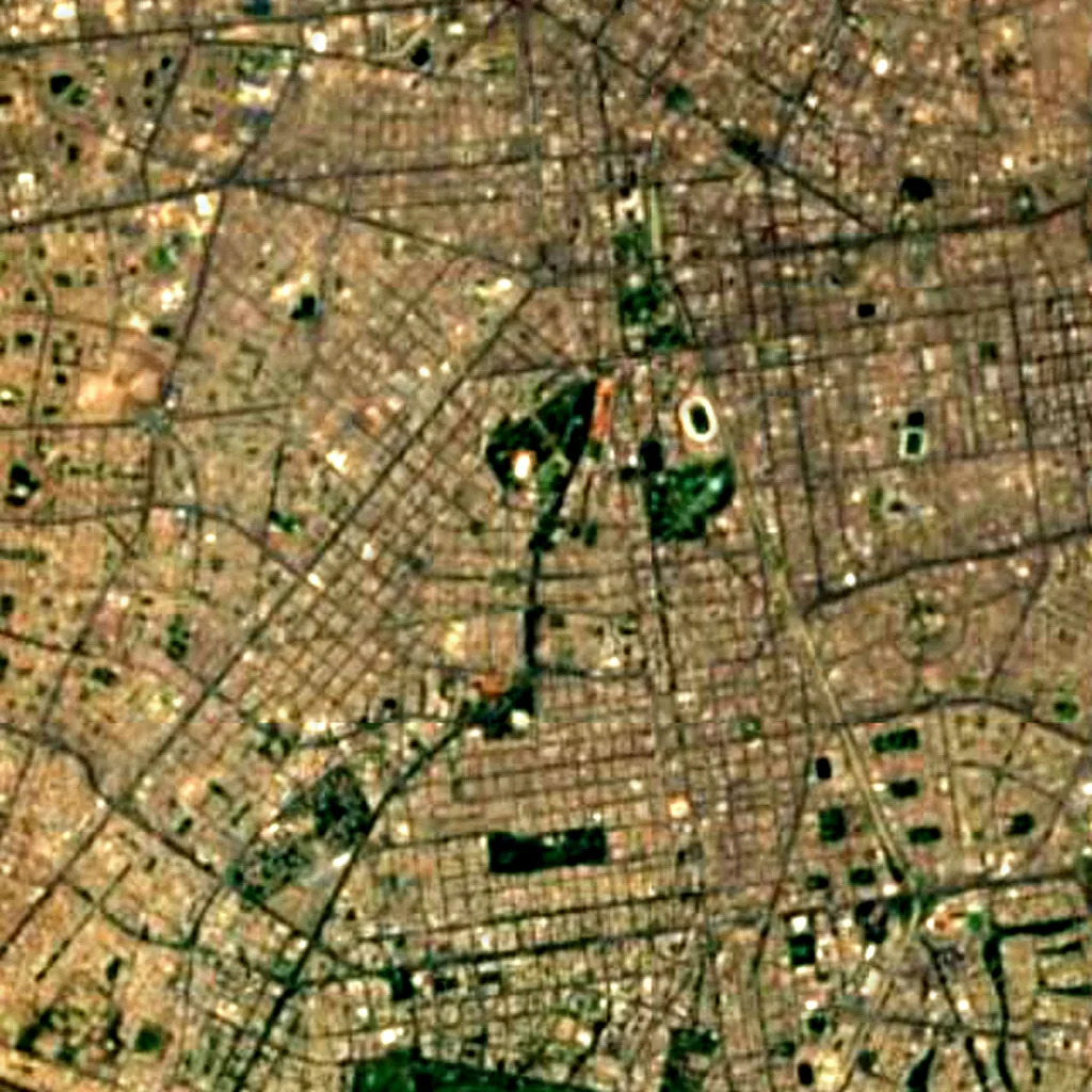Jardín botánico de Plantas Medicinales de Lima seen from above (Sentinel-2)