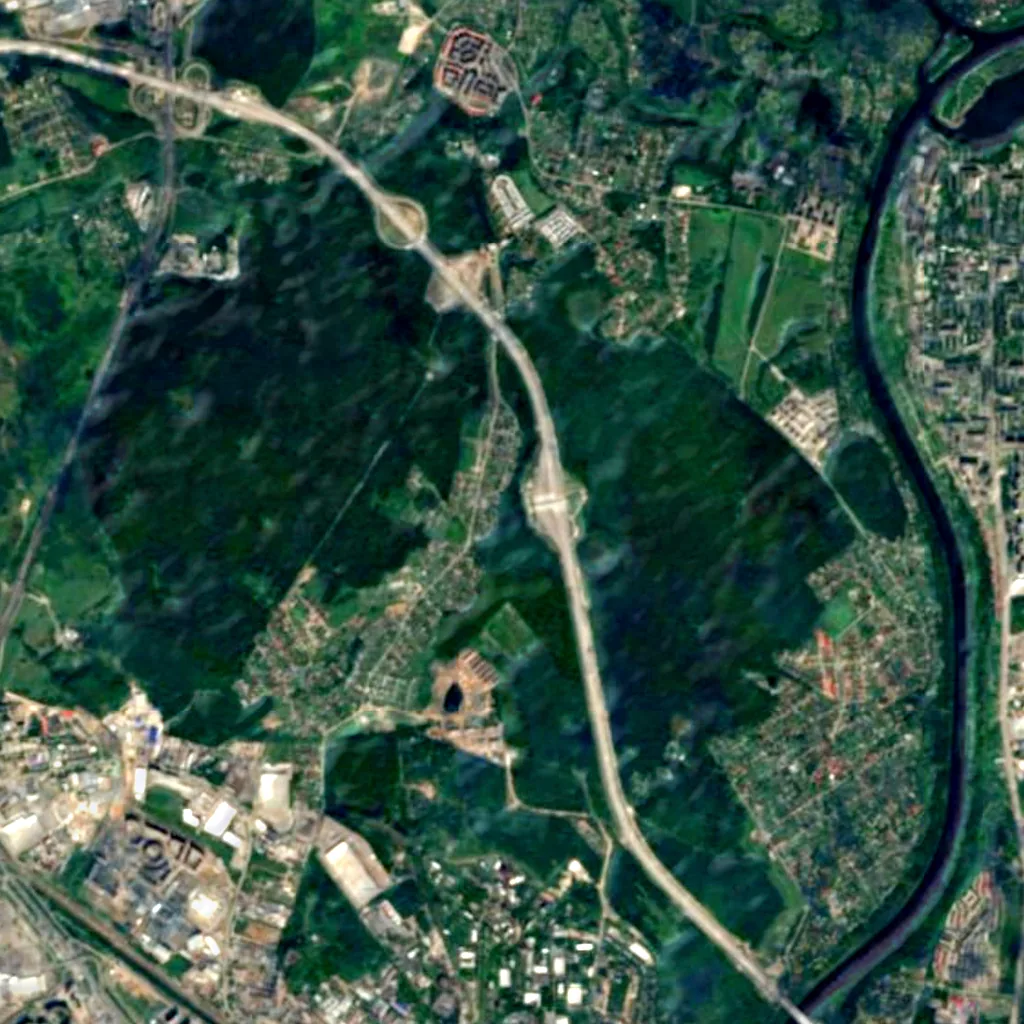 Khimki Forest seen from above (Sentinel-2)