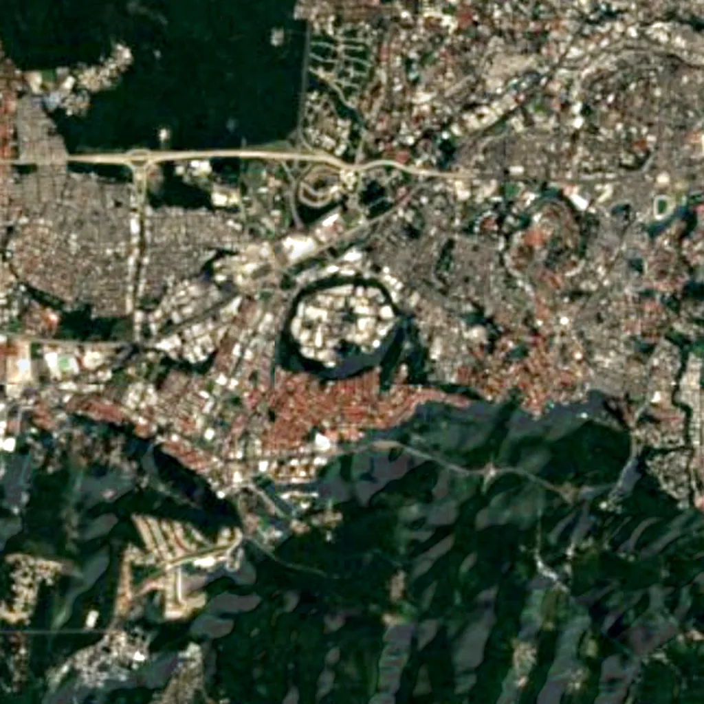 La Laguna Botanical Garden seen from above (Sentinel-2)