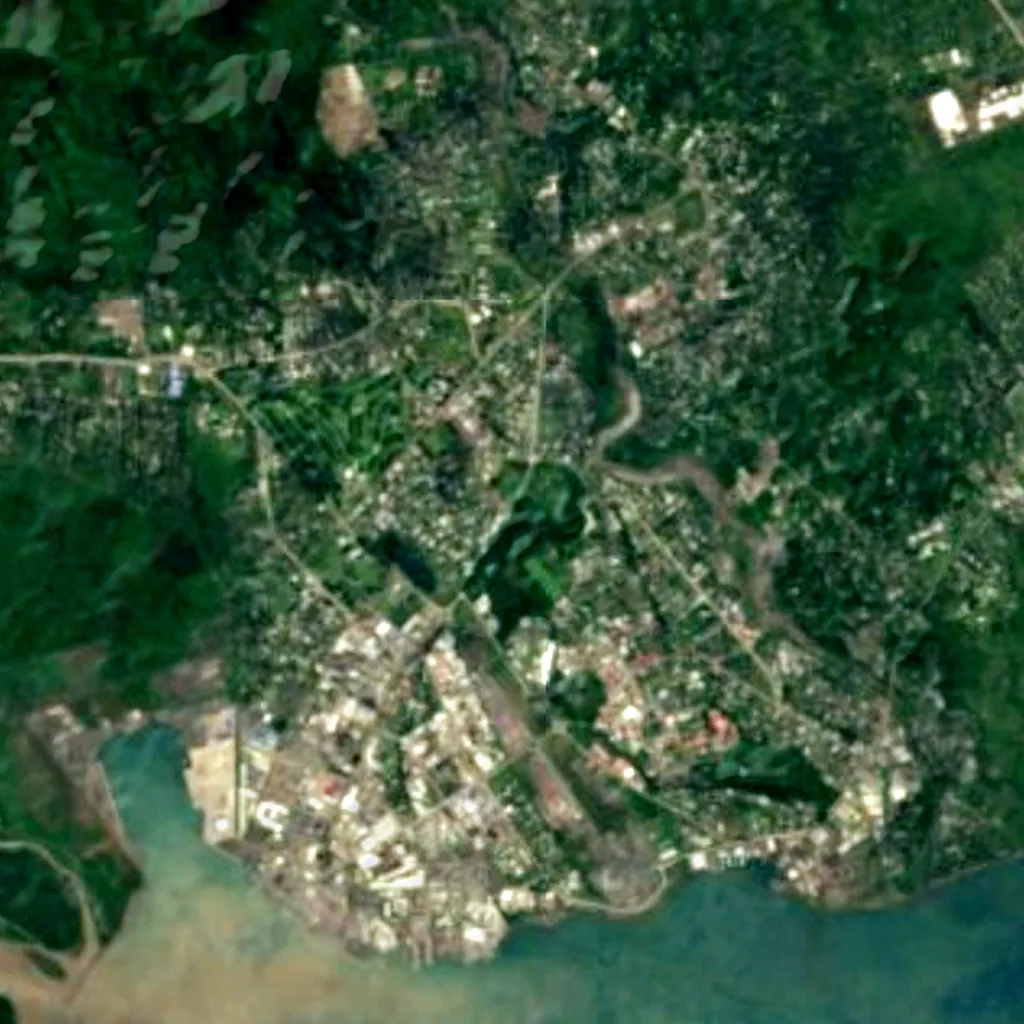 Lae Botanic Gardens seen from above (Sentinel-2)