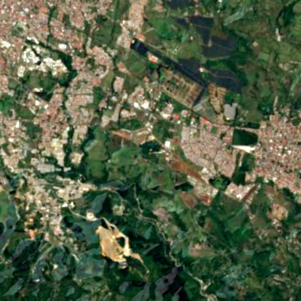 Lankester Botanical Garden seen from above (Sentinel-2)