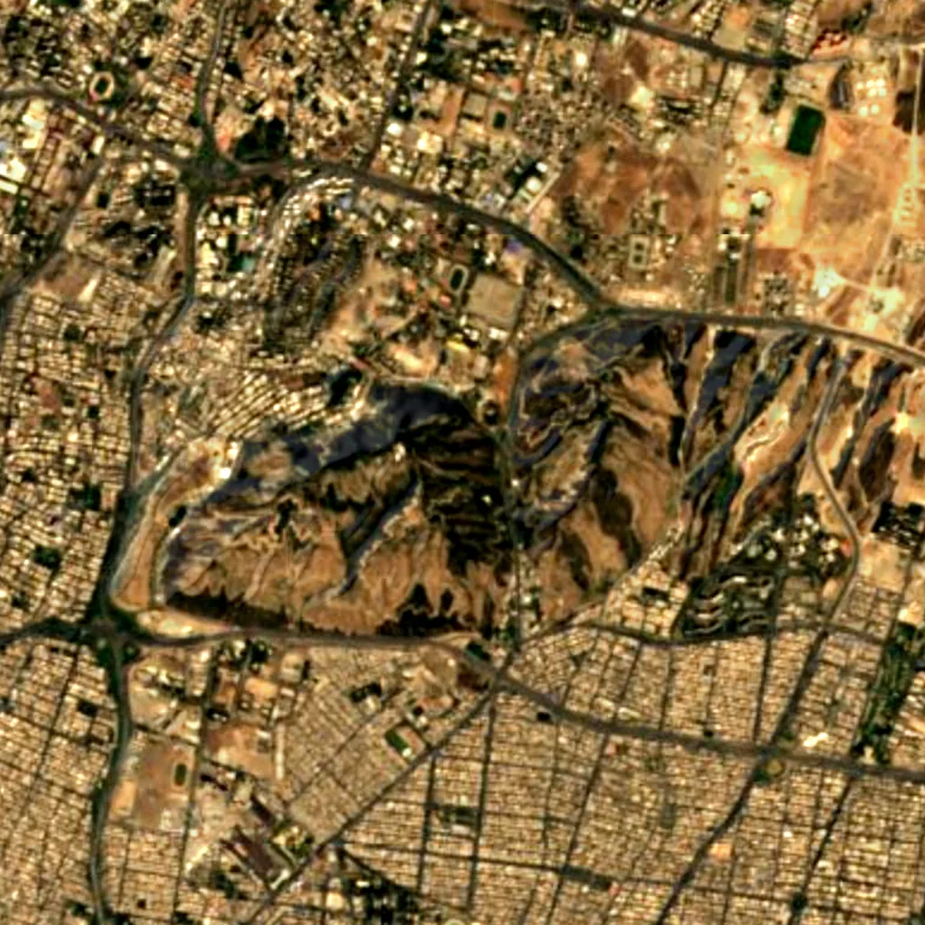 Lavizan Forest Park seen from above (Sentinel-2)