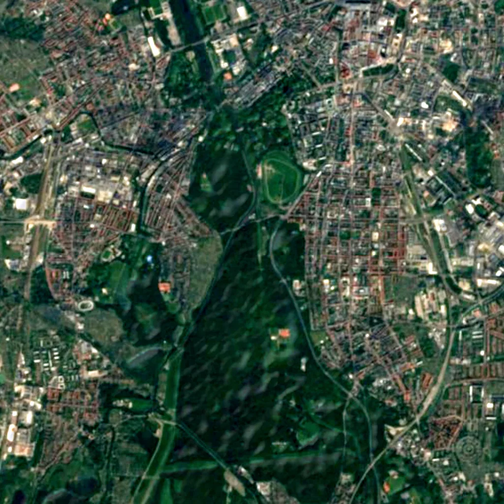 Leipzig Riverside Forest seen from above (Sentinel-2)