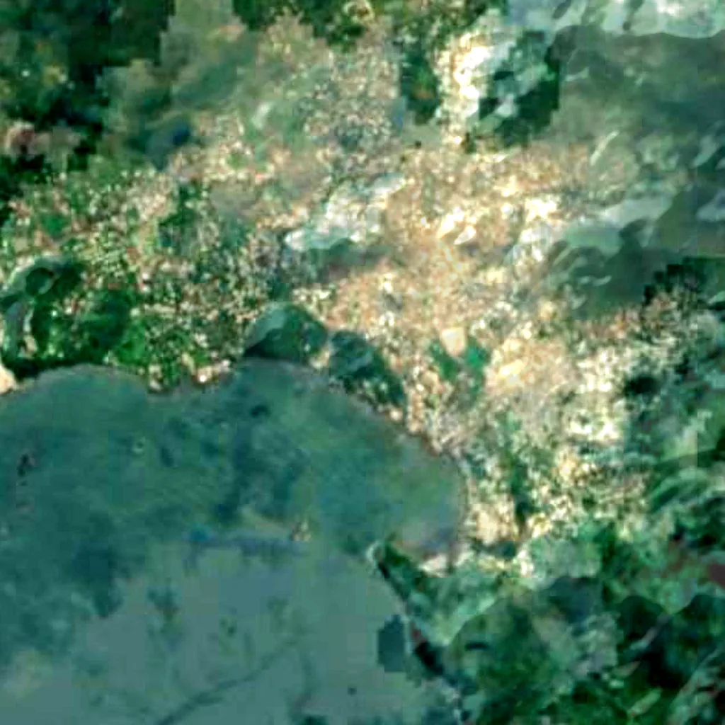 Limbe Botanical Gardens seen from above (Sentinel-2)