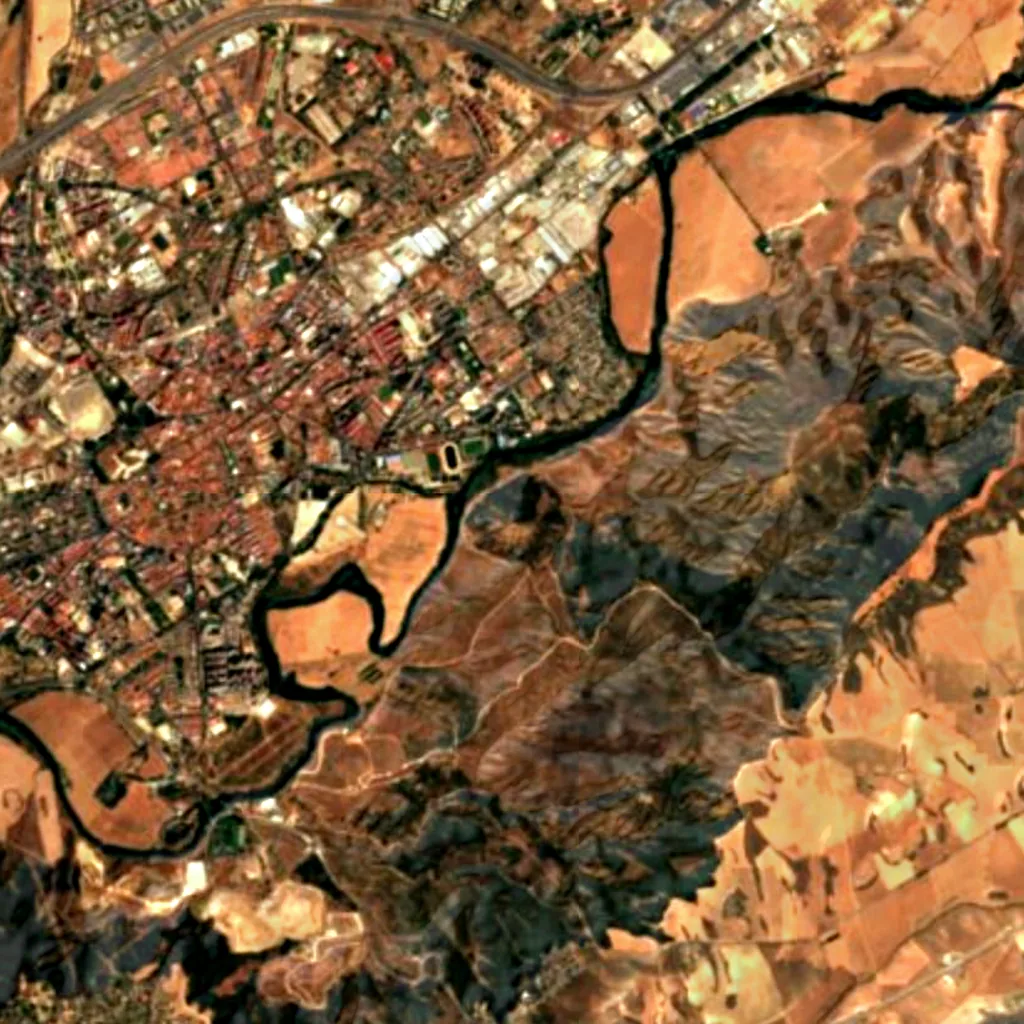 Los Cerros de Alcalá seen from above (Sentinel-2)