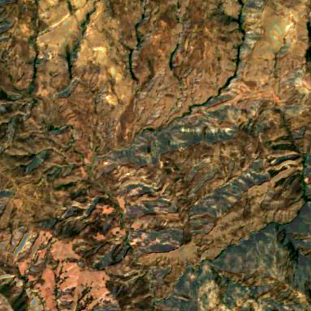 Los Padres National Forest seen from above (Sentinel-2)
