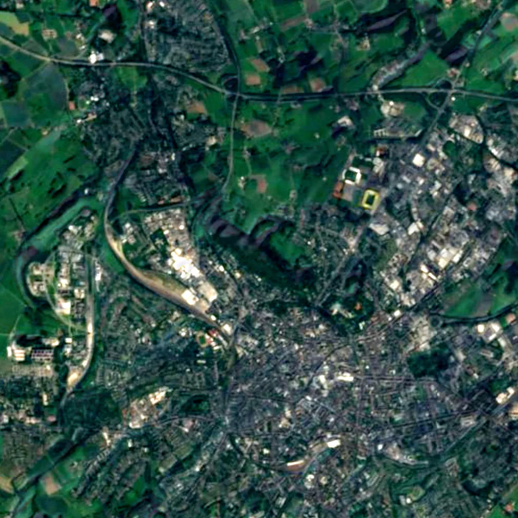 Lousberg seen from above (Sentinel-2)