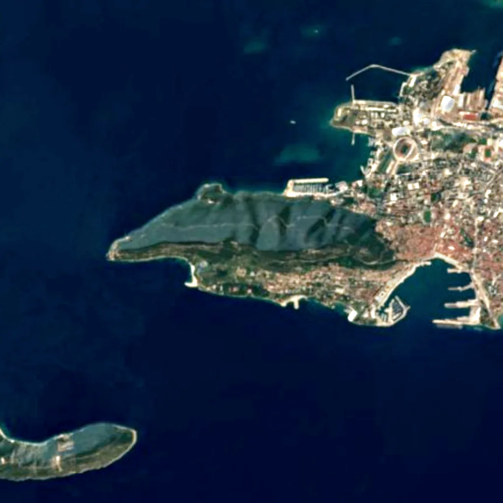 Marjan seen from above (Sentinel-2)