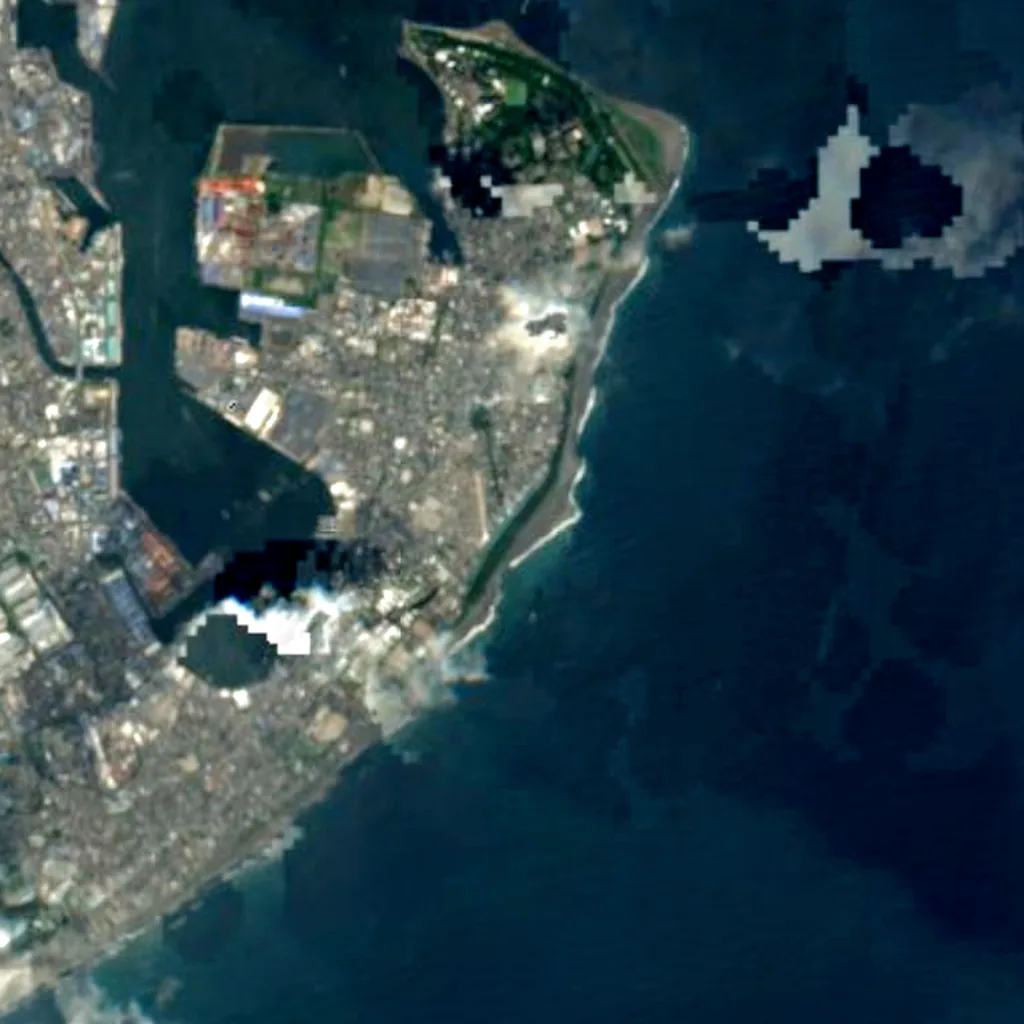 Miho no Matsubara seen from above (Sentinel-2)