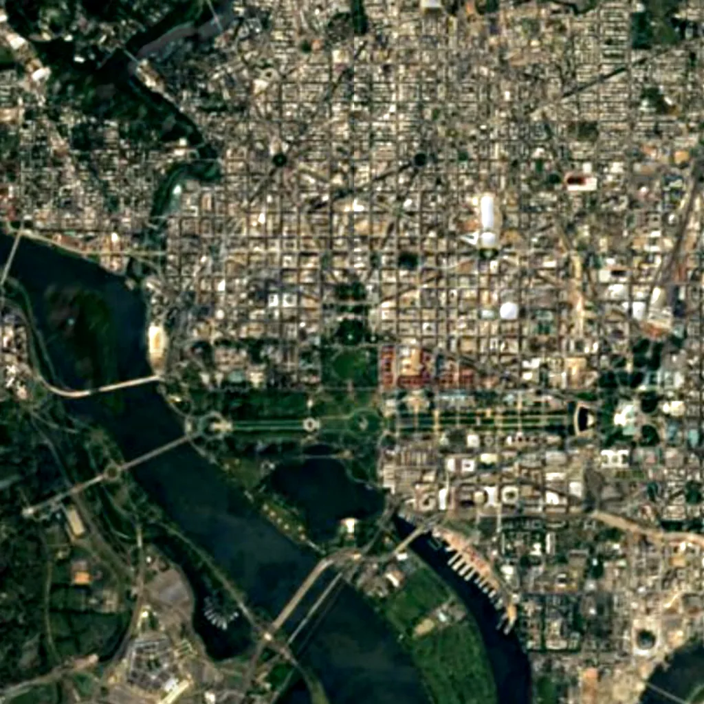 National Christmas Tree seen from above (Sentinel-2)