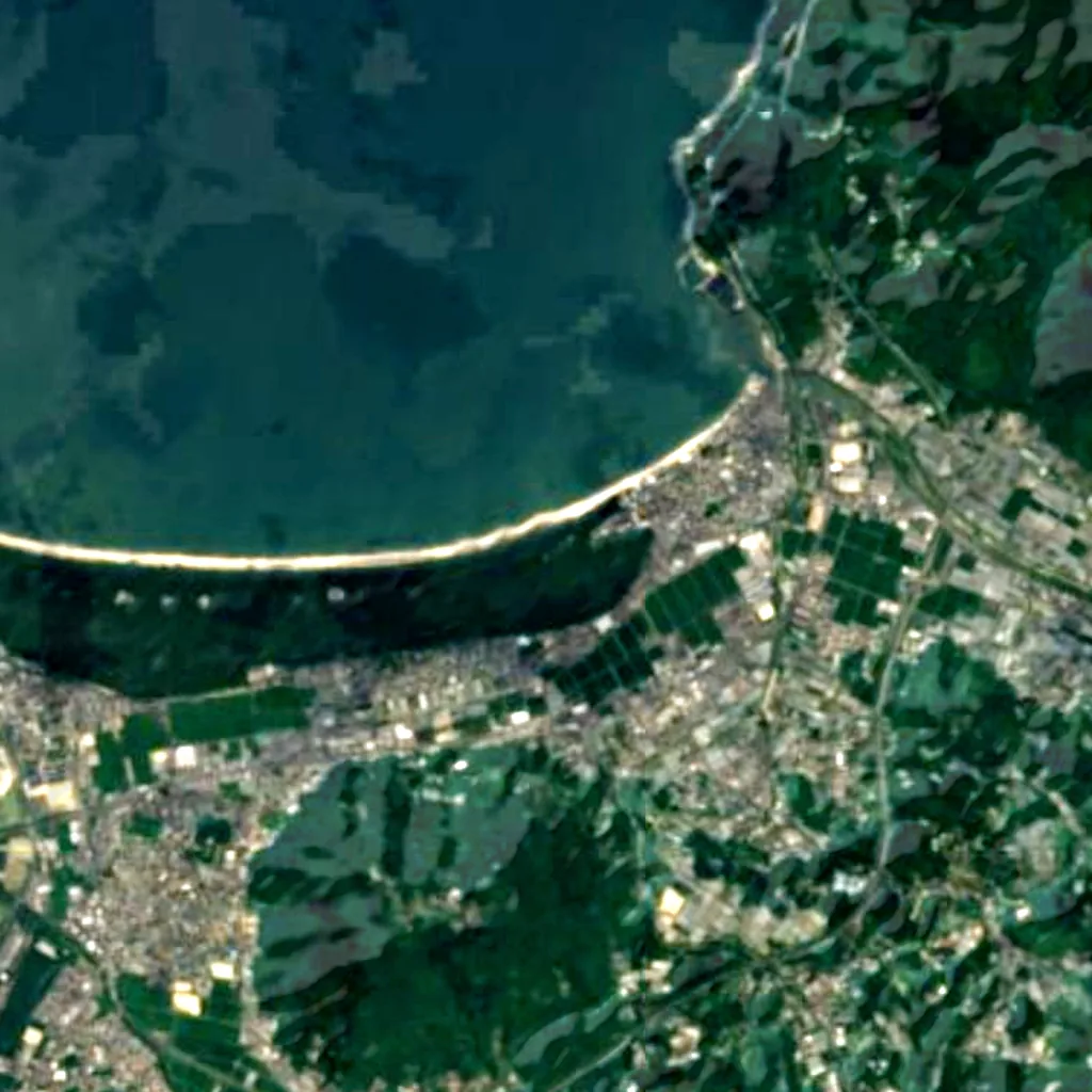 Nijinomatsubara seen from above (Sentinel-2)