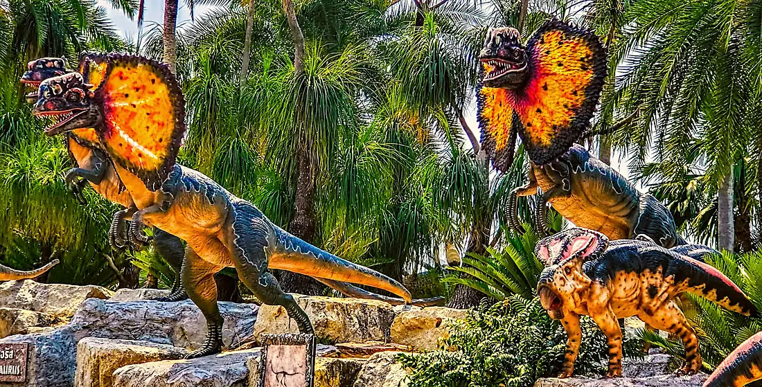Dilophosaurus Nong Nooch Dinosaur Valley, Thailand