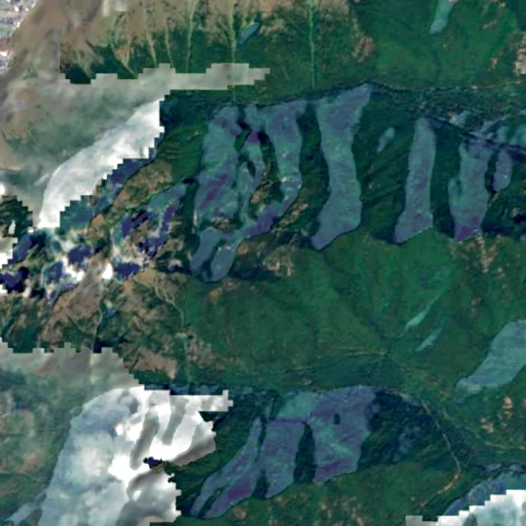 Olympic National Forest seen from above (Sentinel-2)