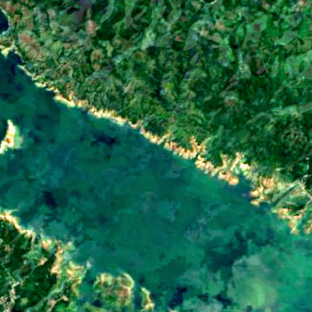 Pantabangan–Carranglan Watershed Forest Reserve seen from above (Sentinel-2)