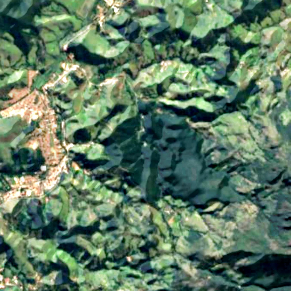 Passa Quatro National Forest seen from above (Sentinel-2)