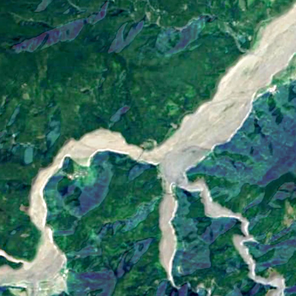 Qilan National Forest Recreation Area seen from above (Sentinel-2)