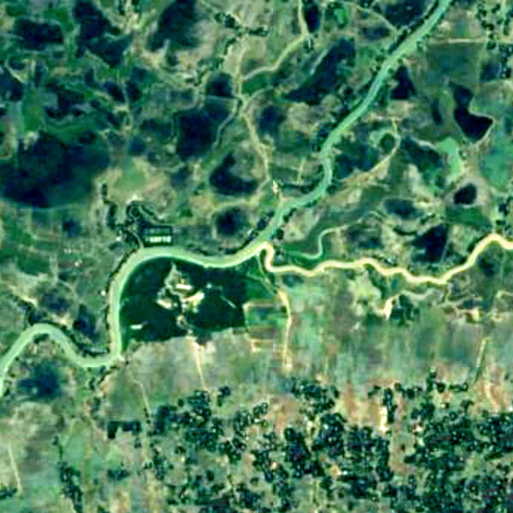 Ratargul Swamp Forest seen from above (Sentinel-2)