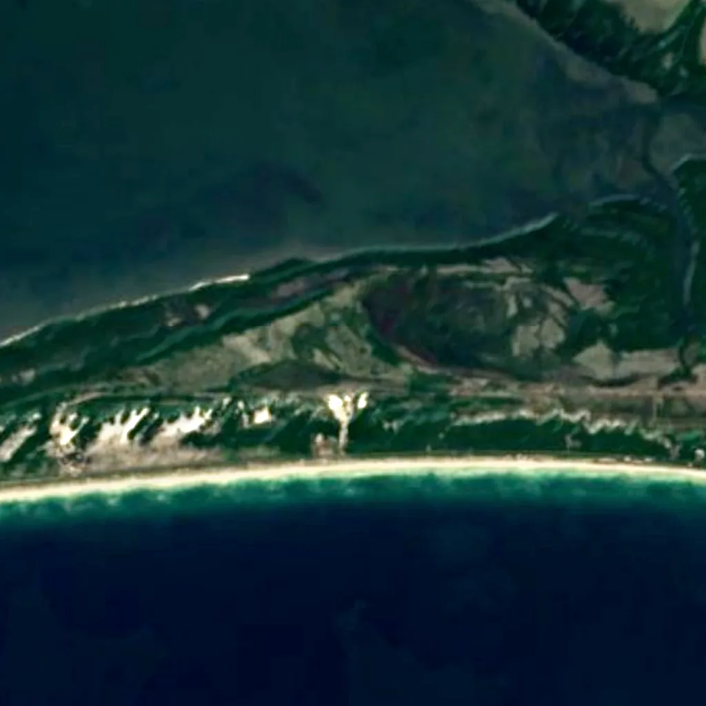 Restinga da Marambaia seen from above (Sentinel-2)
