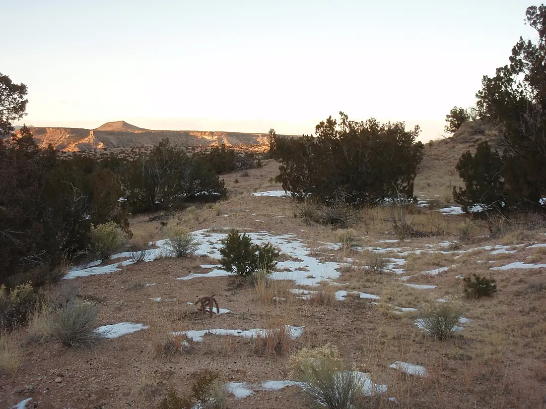 A trail trace runs through the Santa Fe National Forest near Santa Fe, NM (2087b87c-2cb6-42b6-affd-4cf2cb12c0cc)
