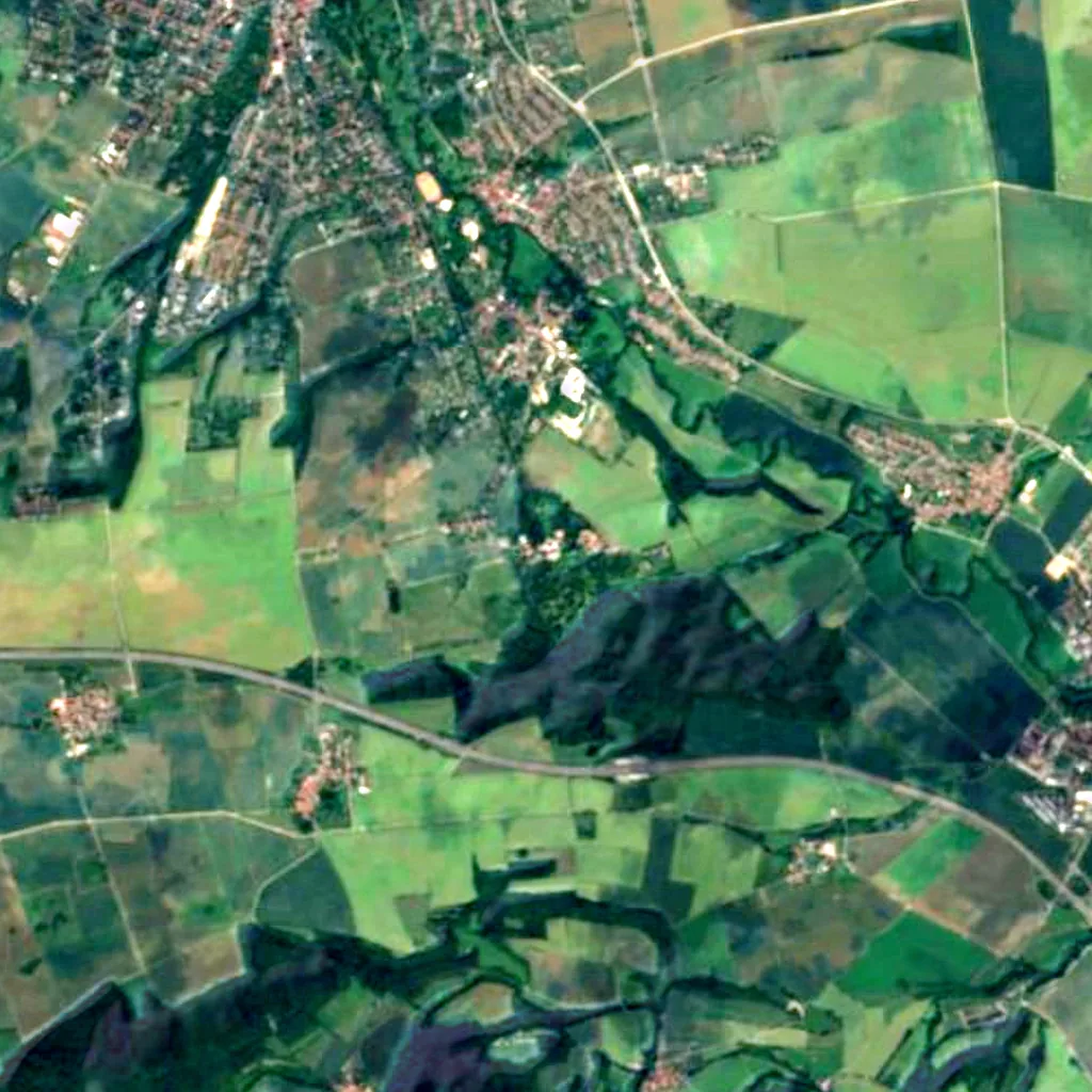 Schloss Belvedere seen from above (Sentinel-2)