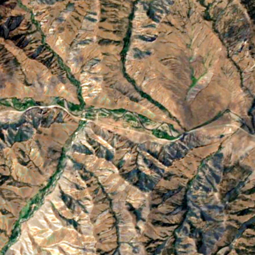 Shoshone National Forest seen from above (Sentinel-2)