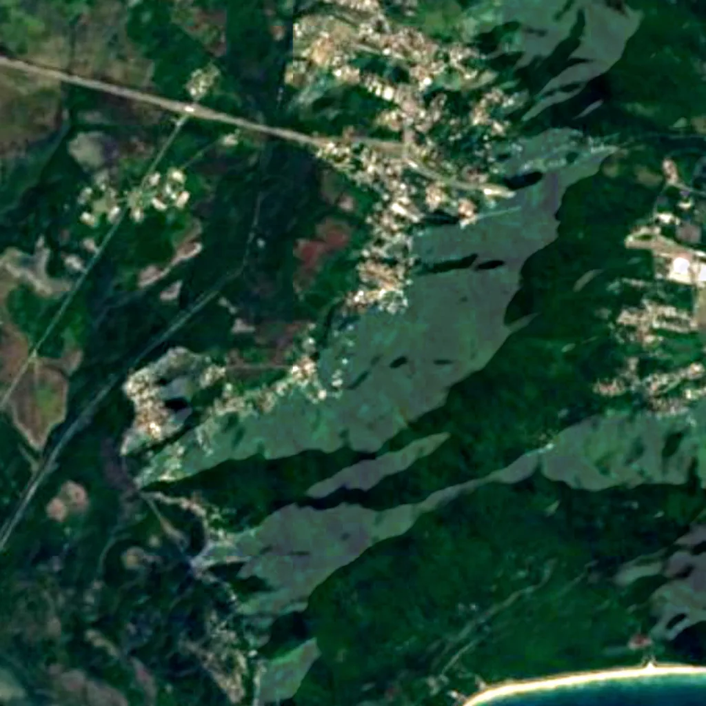 Sítio Roberto Burle Marx seen from above (Sentinel-2)